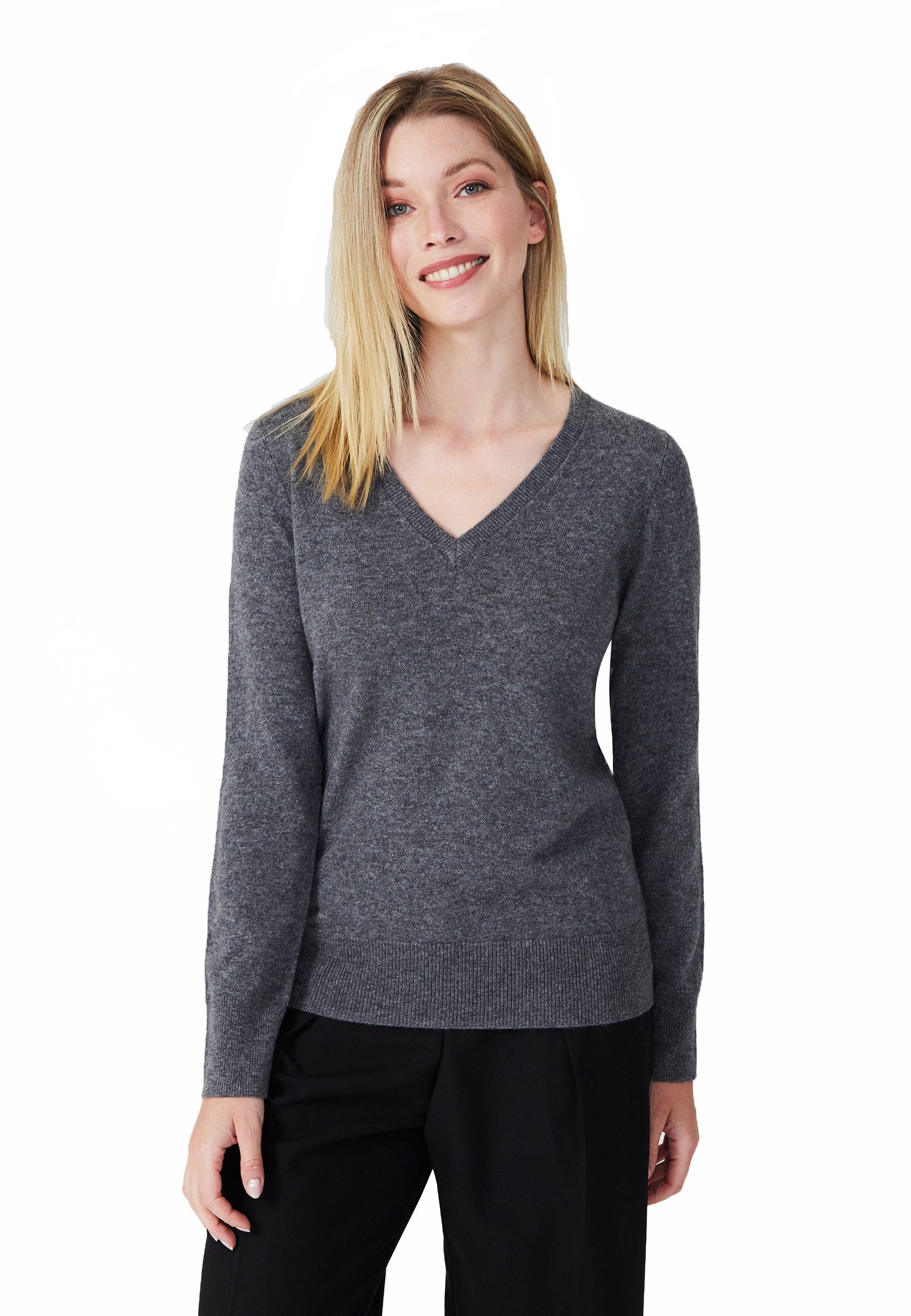 Style & Republic Kaschmirpullover Kaschmirpullover V-Neck günstig online kaufen