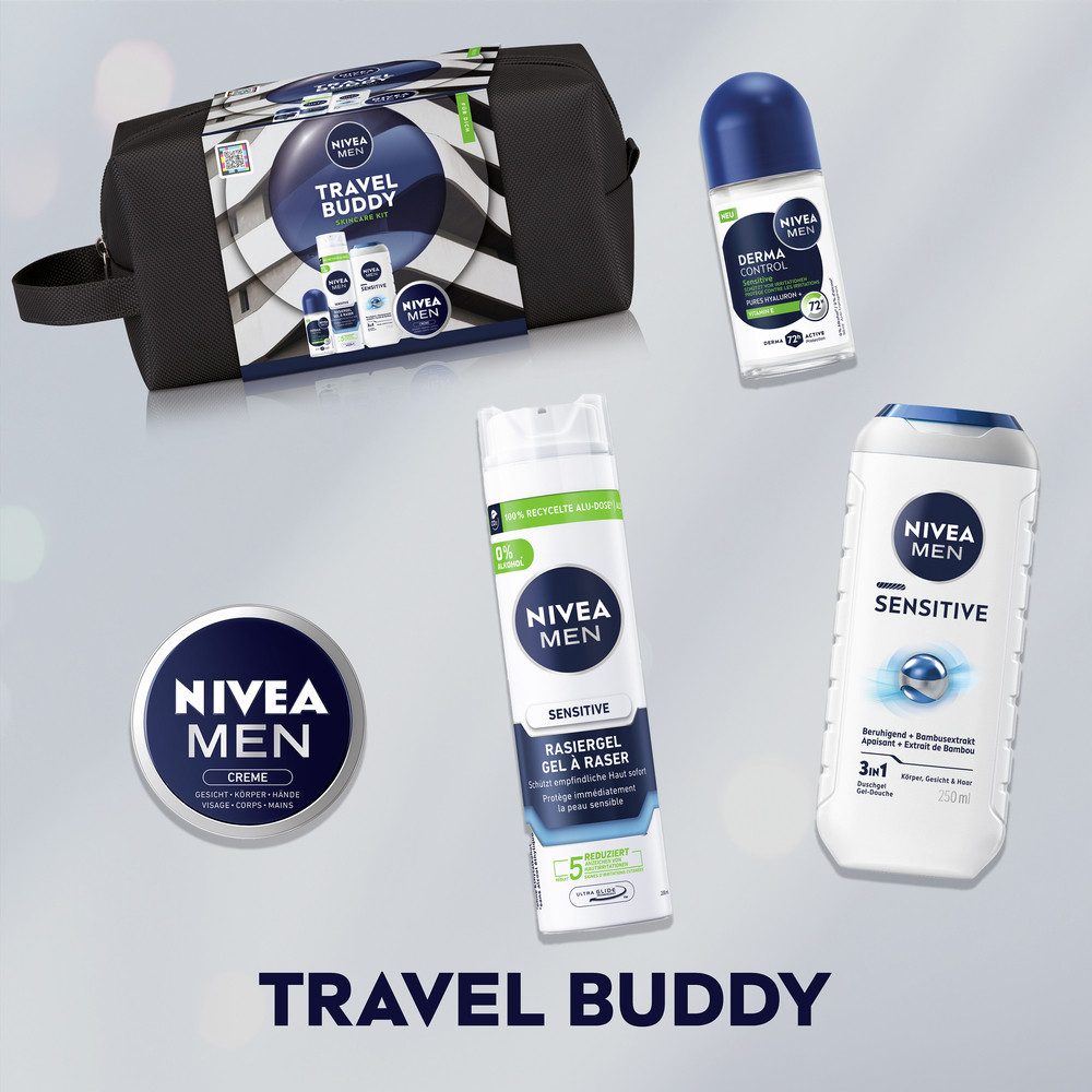 Nivea Men Hautpflege-Set TRAVEL BUDDY-SET, 4-tlg.