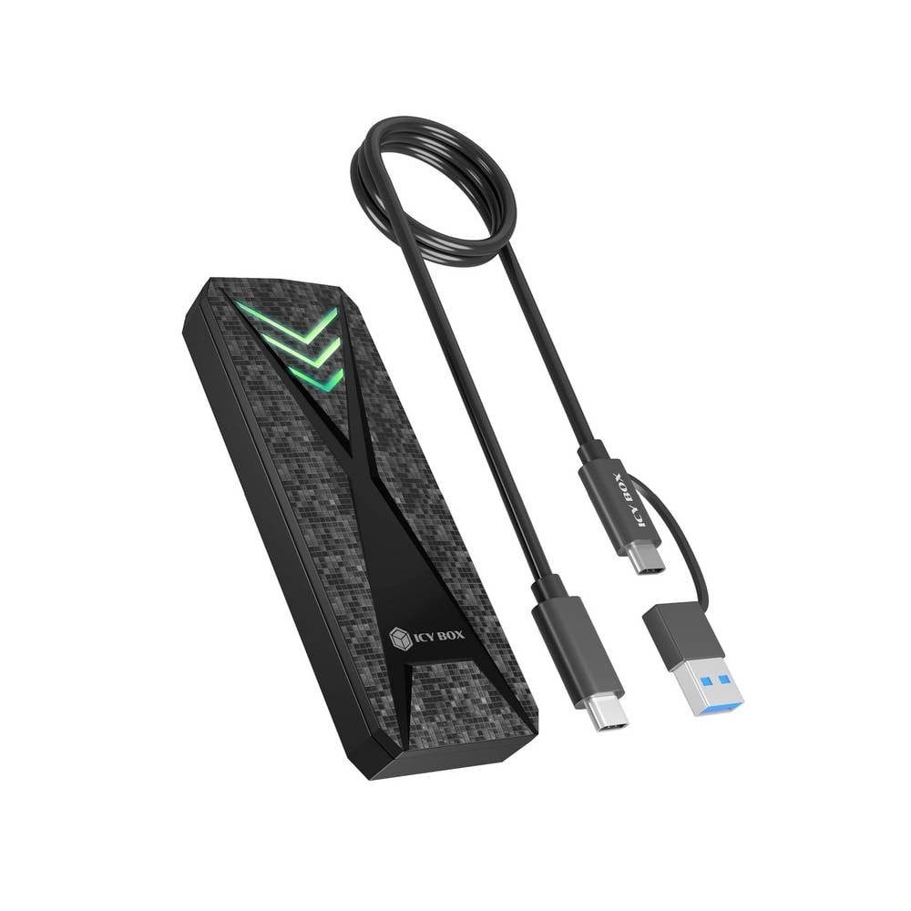 ICY BOX Festplatten-Gehäuse IB-1805ML-CU31 M.2 SSD-Gehäuse USB-C® (USB 3.2 Gen 2) 10 GBit/s M.2, M.2 Steckplatz, NVMe-Unterstützung