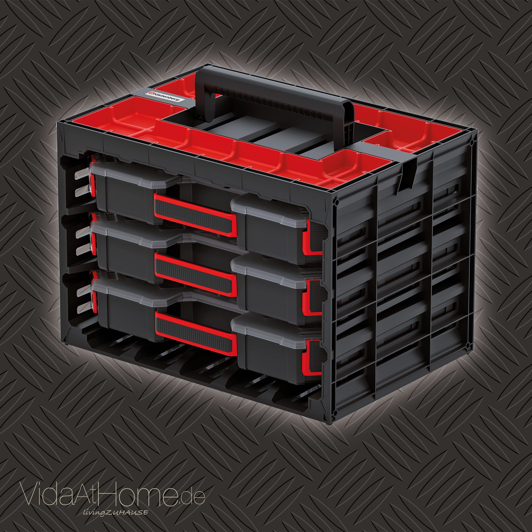 VidaAtHome.de Werkzeugkoffer original KISTENBERG® TAGER CASE 3er Organizer Set