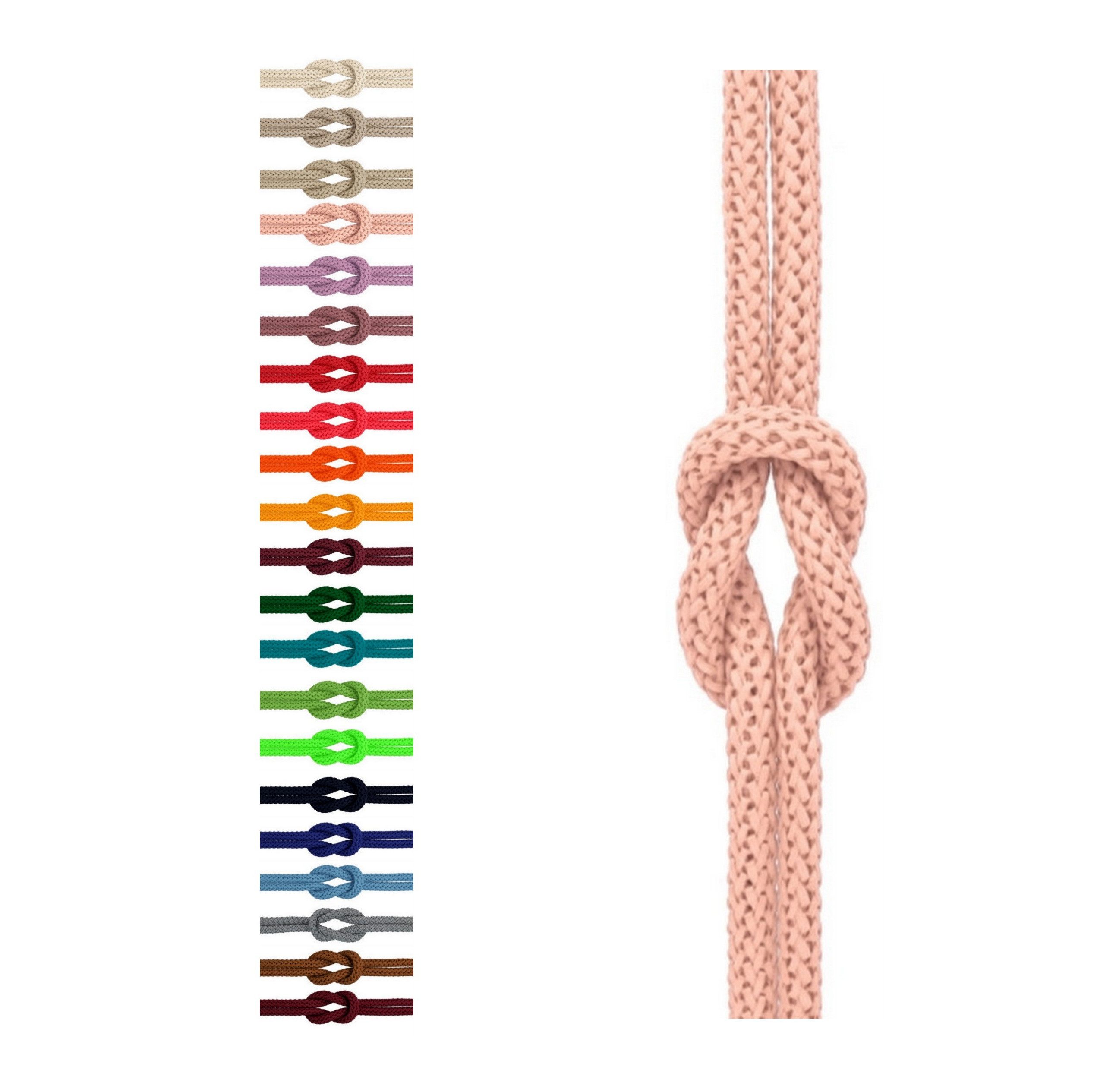 PaulZdrada Kordel 5 m Kordelschnur Geflochten Polyester dehnbar Rund Ø 6 mm Deko Seil