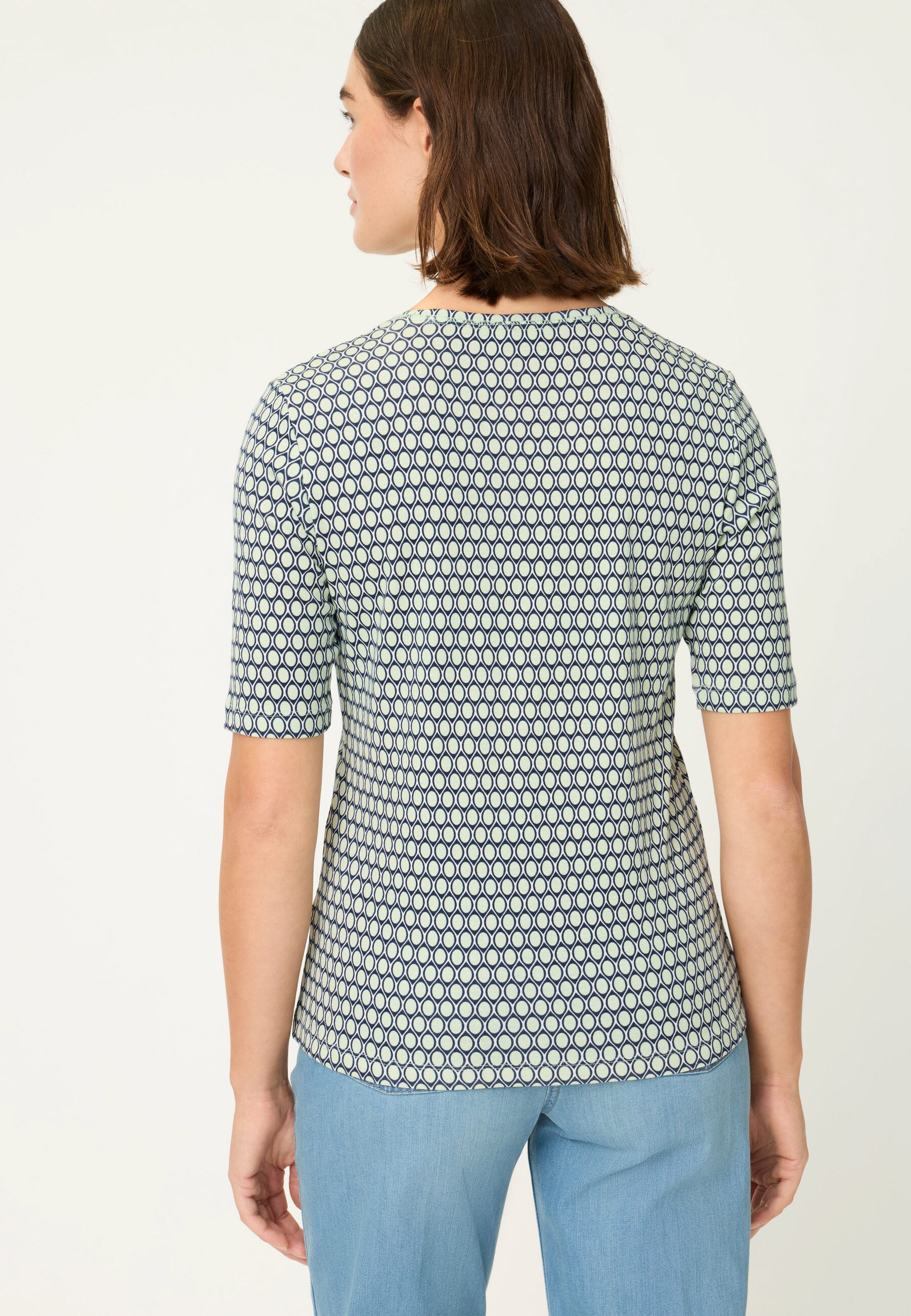 Olsen T-Shirt Shirt mit Allover-Dessin günstig online kaufen