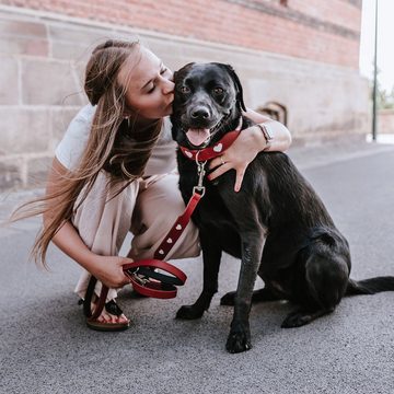 Hunter Tierbedarf Hundeleine HUNTER Verstellbare Hunde-Führleine Love, Leder
