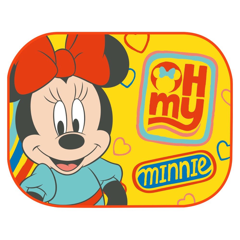 Seven Polska Autosonnenschutz MICKEY & MINNIE - Disney Sonnenschutz, Schattenspender, 2 Stück, 44 x 35 cm