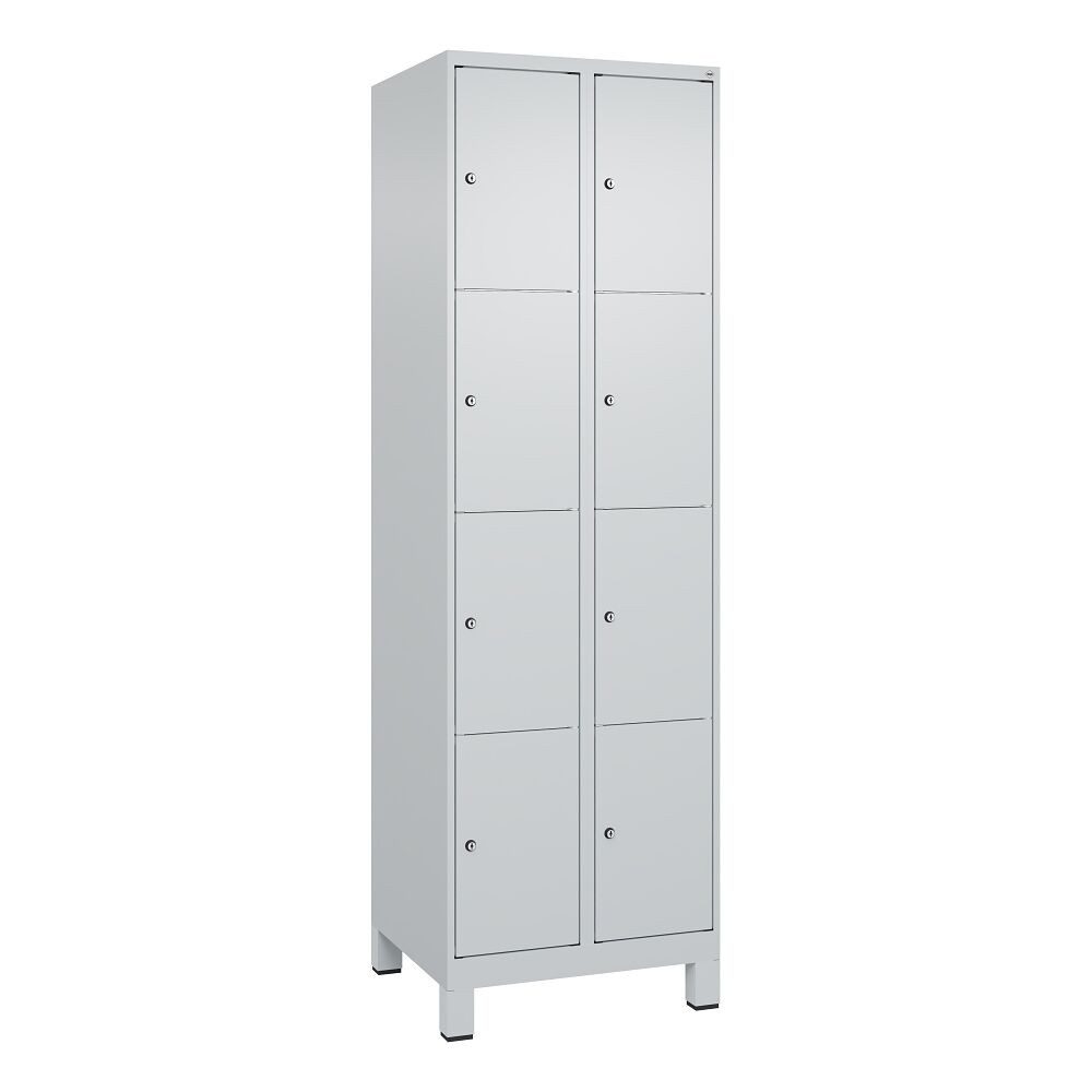 C+P Garderobenschrank Fächerschrank Classic Plus, 4 Fächer übereinander, Abteilbreite 30 ... Für Schule, Verein und Fitness-Studios