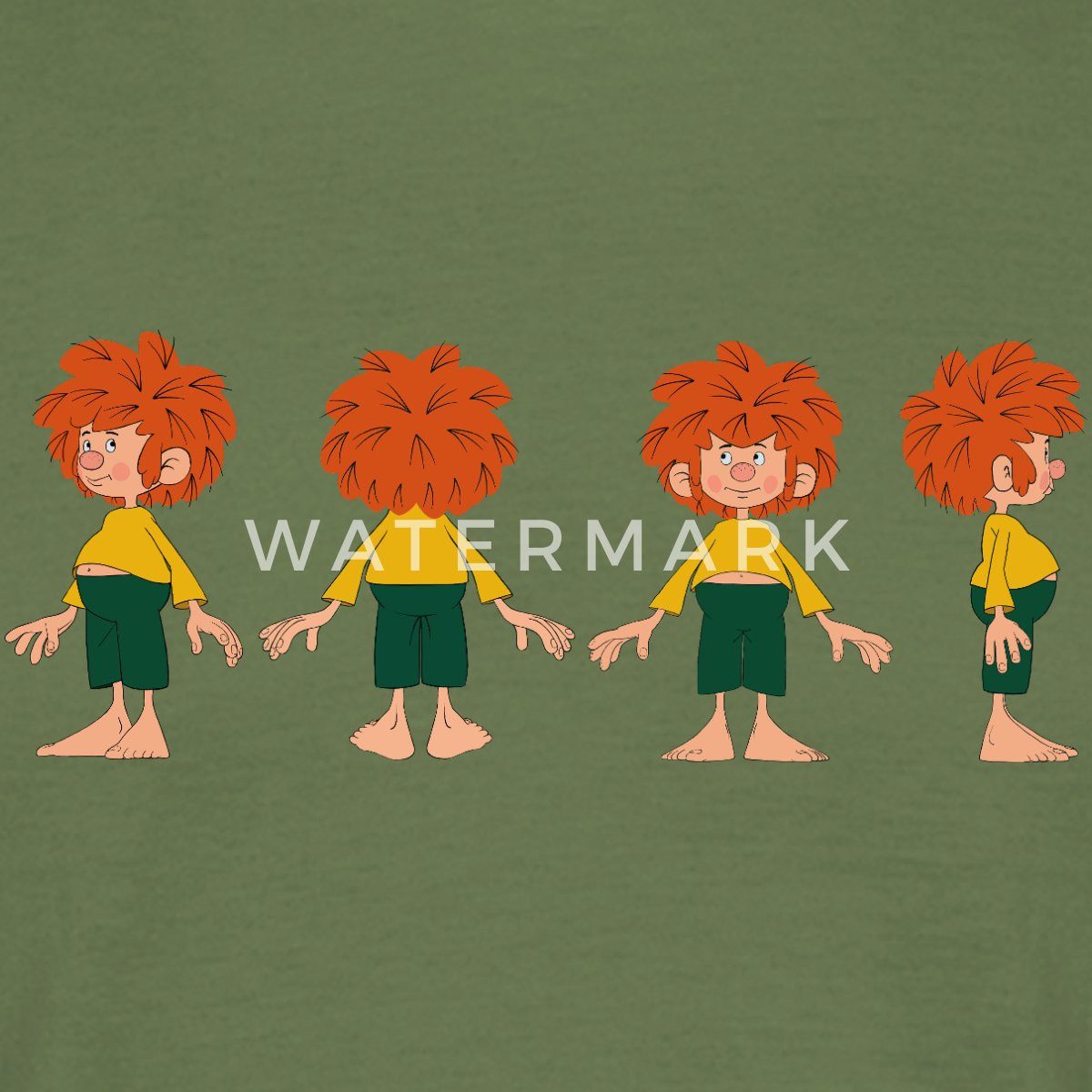 Spreadshirt T-Shirt Pumuckl Aus Verschiedenen Blickwinkeln günstig online kaufen