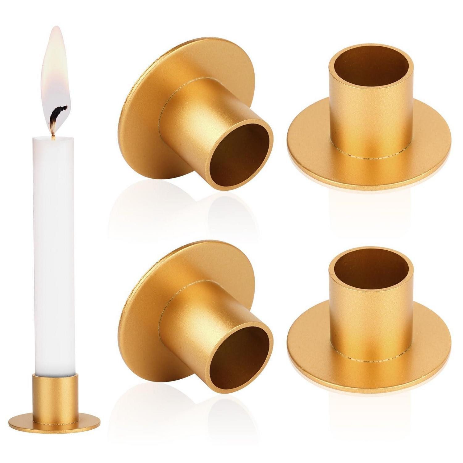 LuxusKollektion Kerzentülle Kerzenständer Metall Gold 4er Set (4 St)
