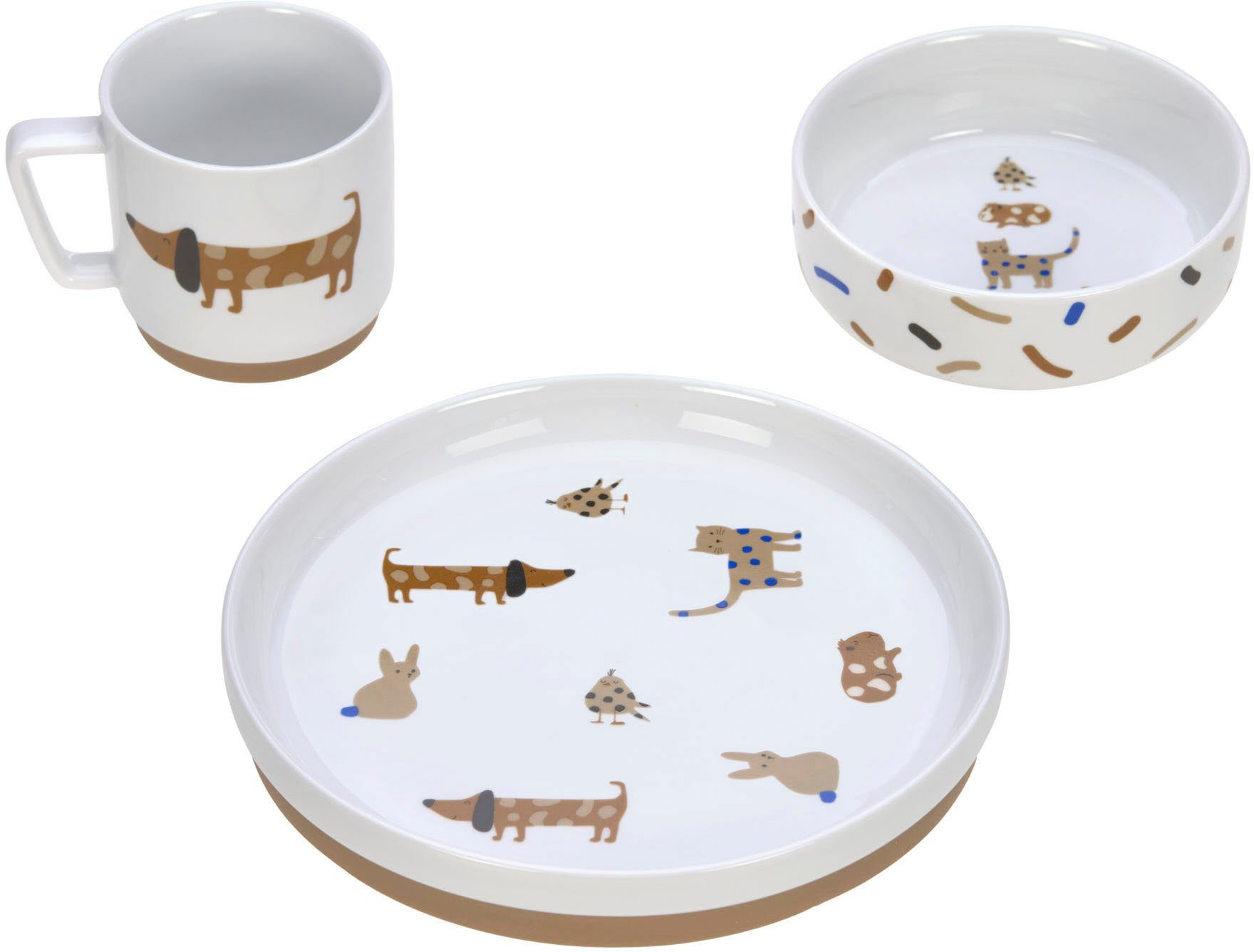 Kindergeschirr-Set Little Mateys, royal blue