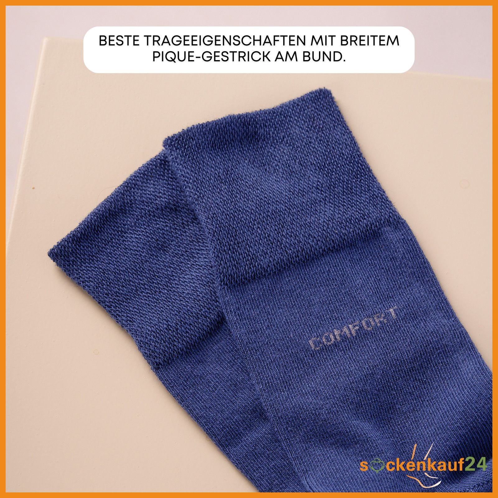 sockenkauf24 Gesundheitssocken Comfort Socken ohne Gummibund & ohne Naht mit Komfortbund (10-Paar) Diabetiker Socken ohne Gummi aus Baumwolle für Damen und Herren