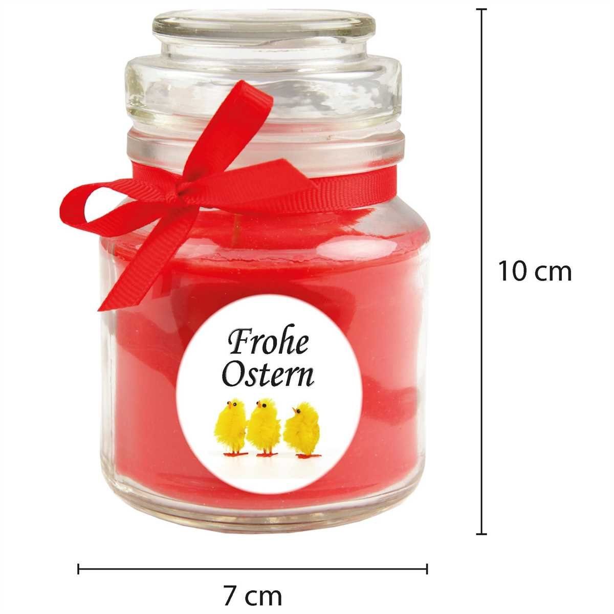 HS Candle Duftkerze zur Osterzeit (1-tlg), Frohe Ostern - Stimmungslicht mit Duft - Kerze mit Motiv zur Osterzeit