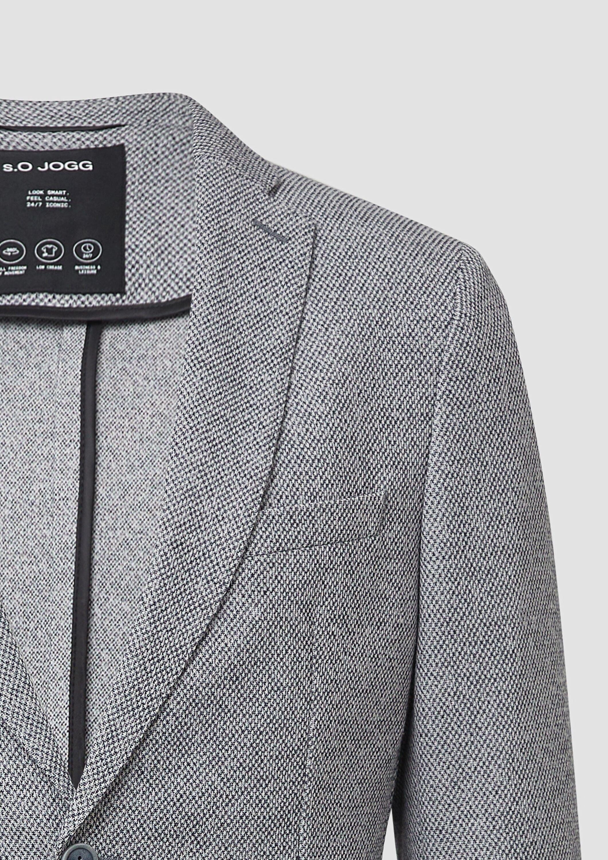 s.Oliver Sakko Indoor-Jacke S.OJOGG s.O JOGG: Strukturiertes Sakko aus meliertem Jersey