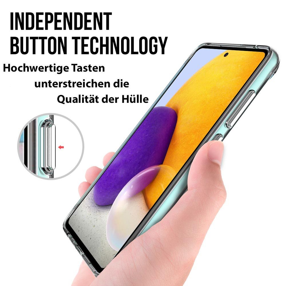 FITSU Handyhülle Schutzhülle für Samsung Galaxy Hülle Transparent Case Handyhülle, Hülle für Samsung Galaxy A55, A35, A25, A15, A05s, A54, A34, A53, A52