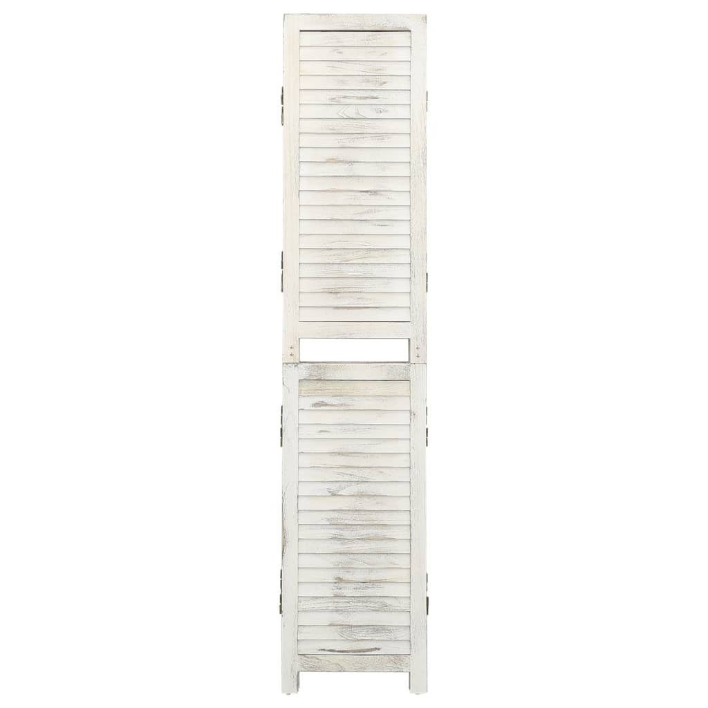 furnicato Raumteiler 3-tlg. Holz cm 105x165 Antik-Weiß