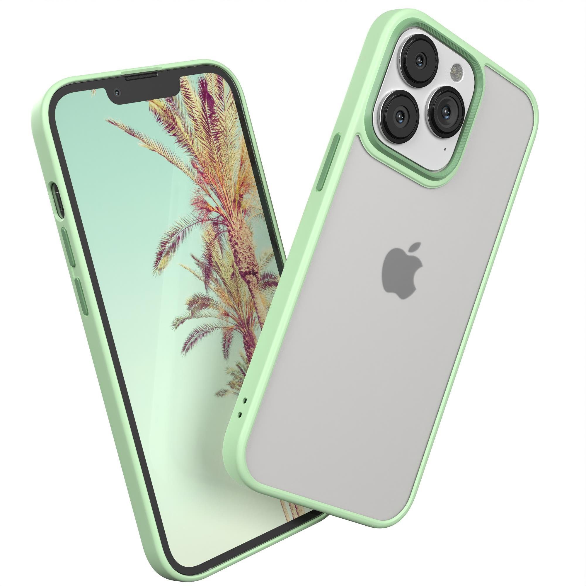 EAZY CASE Handyhülle Outdoor Case für Apple iPhone 13 Pro 6,1 Zoll, Handyhülle Dünn Slim Cover Durchsichtig Robust Displayschutz Grün