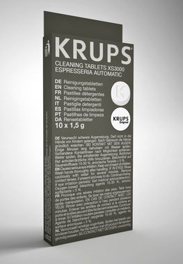 Krups XS3000 Reinigungstabletten (für alle Krups Vollautomaten, 10 Stück, hygienische Komplett-Reinigung)