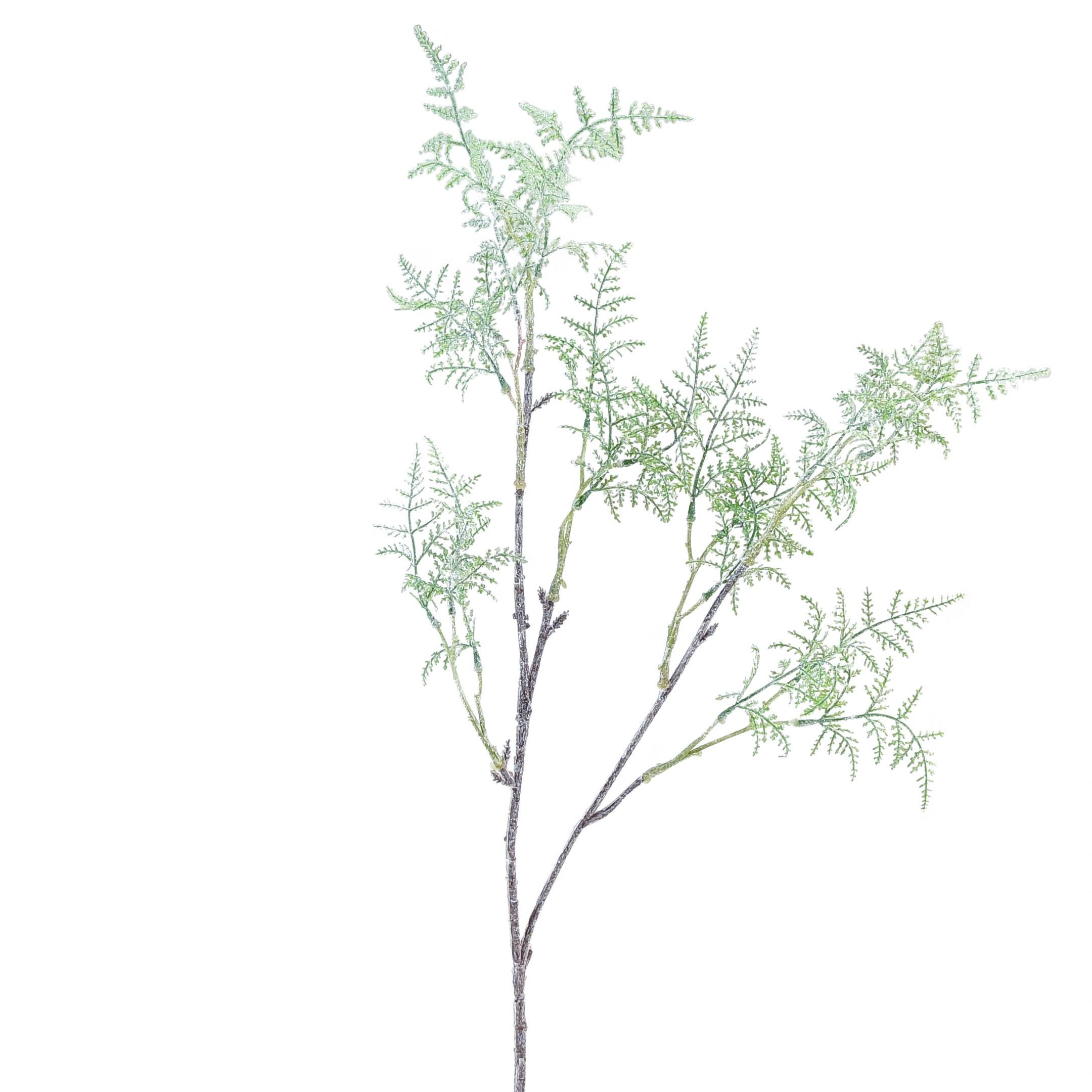Winterliche Kunstpflanze Künstlicher Farnzweig Glitzer Deko Winter Stimmung Festlich, Florists Products, Höhe 0.5 cm