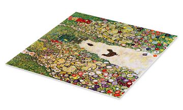Posterlounge Forex-Bild Gustav Klimt, Gartenweg mit Hühnern, Wohnzimmer Malerei