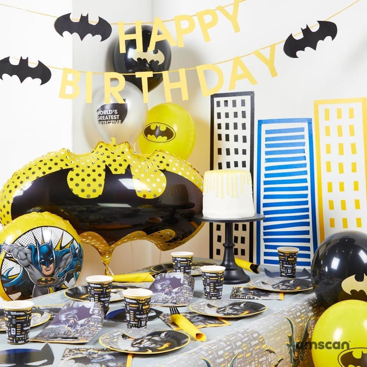 Amscan Formkerze amscan Batman Party 4 Kerzen