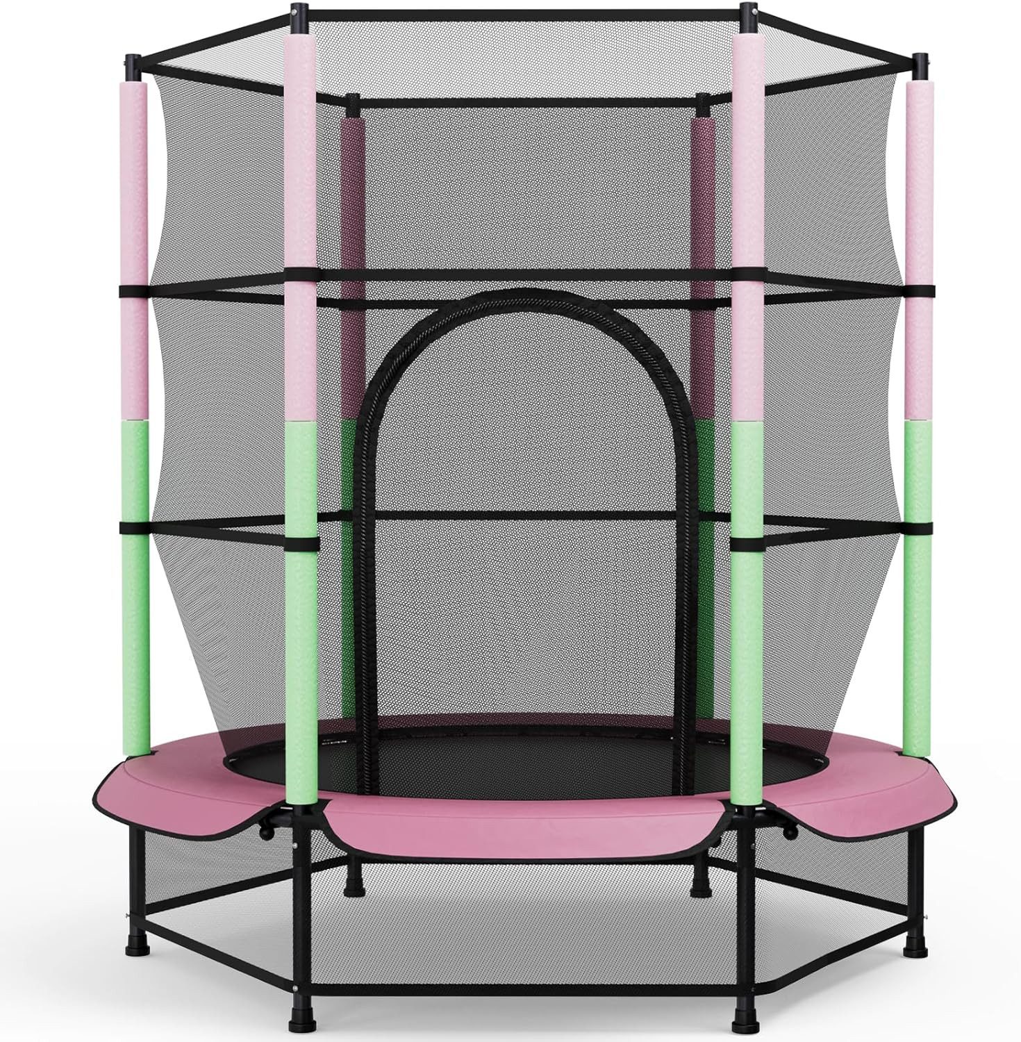 TLGREEN Gartentrampolin Ø 140cm bis 50 kg, Trampolin für Kinder,Kindertrampolin,Kleinkind-Trampolin