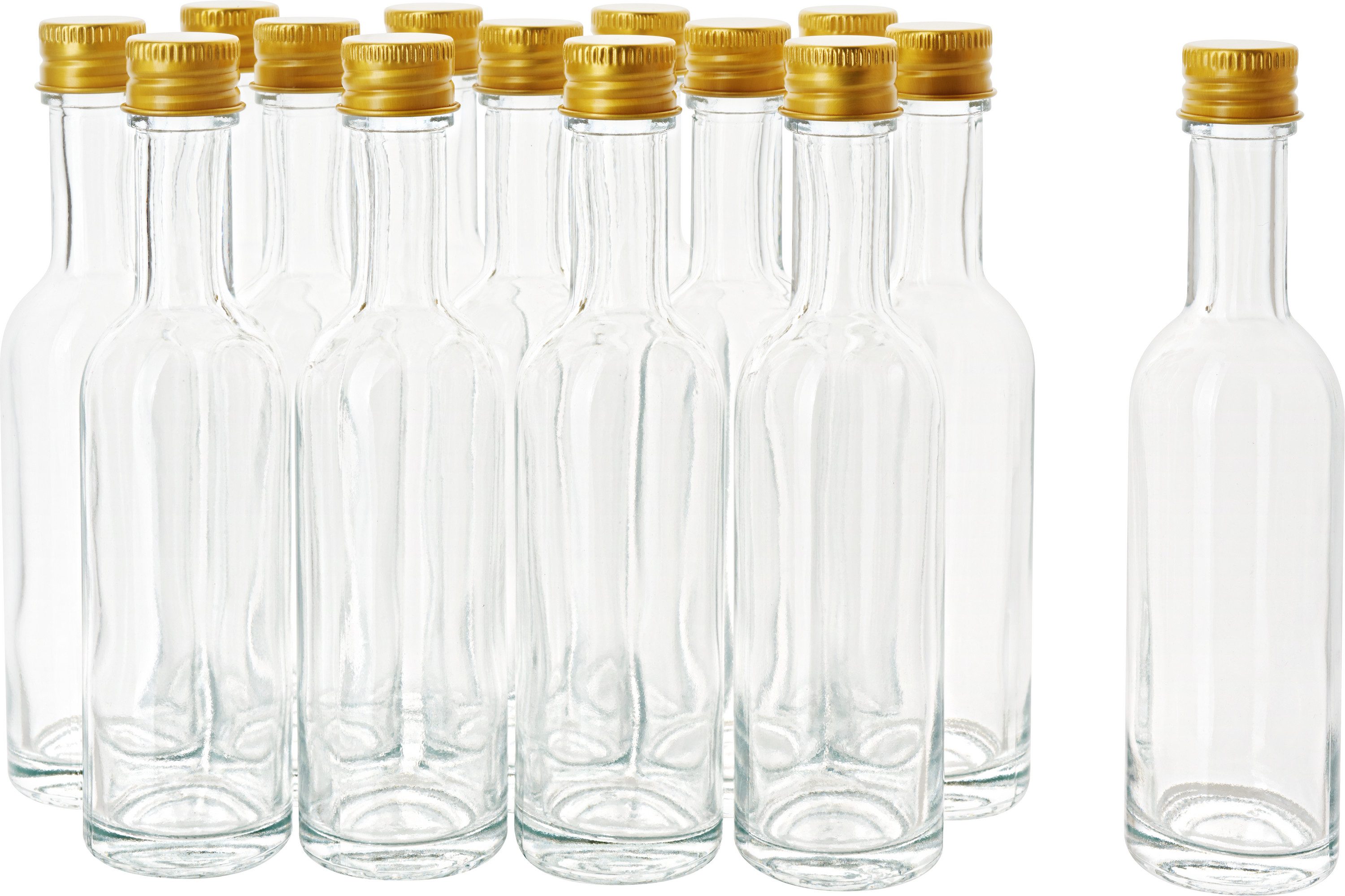 VBS XXL Trinkflasche Glasflaschen mit Schraubverschluss, 14 Stück