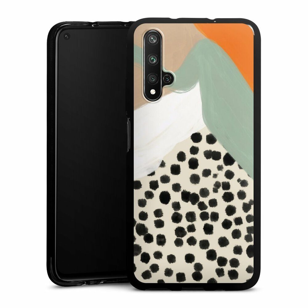 DeinDesign Handyhülle Boho Kunst Abstrakt Crazy Life Art 03 Boho, Huawei Nova 5T Silikon Hülle Bumper Case Handy Schutzhülle