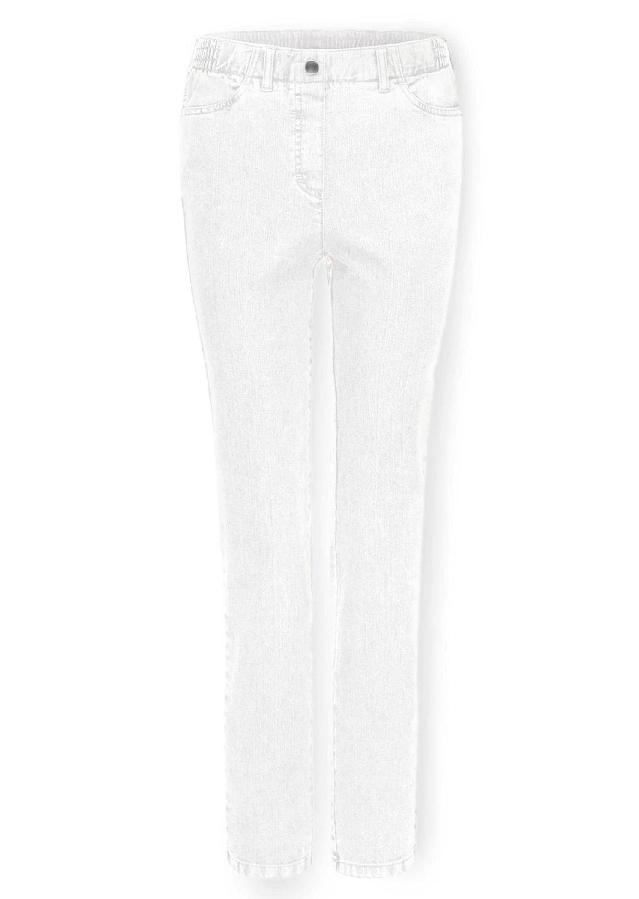 GOLDNER Bequeme Jeans Bequeme Jeansschlupfhose mit Dehnbund Unifarbenes Design mit elastischem Formbund für Komfort – Bild 3 von 5