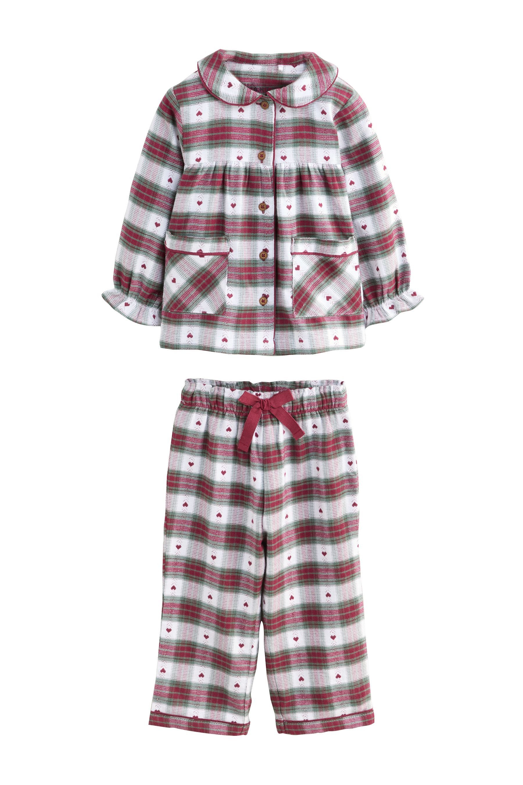 Pyjama Pyjama aus Webstoff mit durchgehender Knopfleiste