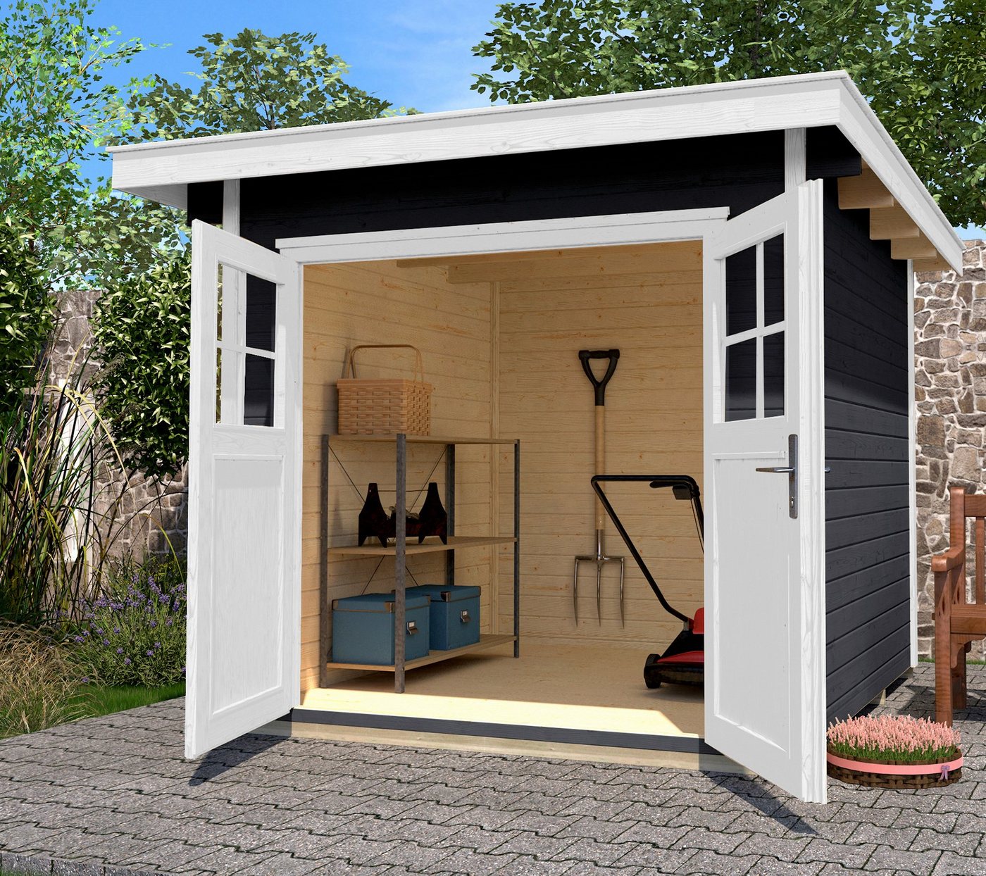 weka Gartenhaus 179 Gr.1 grau