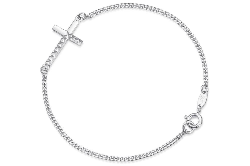 Silberkettenstore Silberarmband Panzerketten Armband 1,7mm mit eingehängtem günstig online kaufen