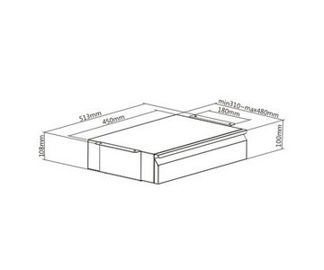 Systafex® Schublade Schreibtisch Tisch Unterbau Schublade Fach Hängeschublade