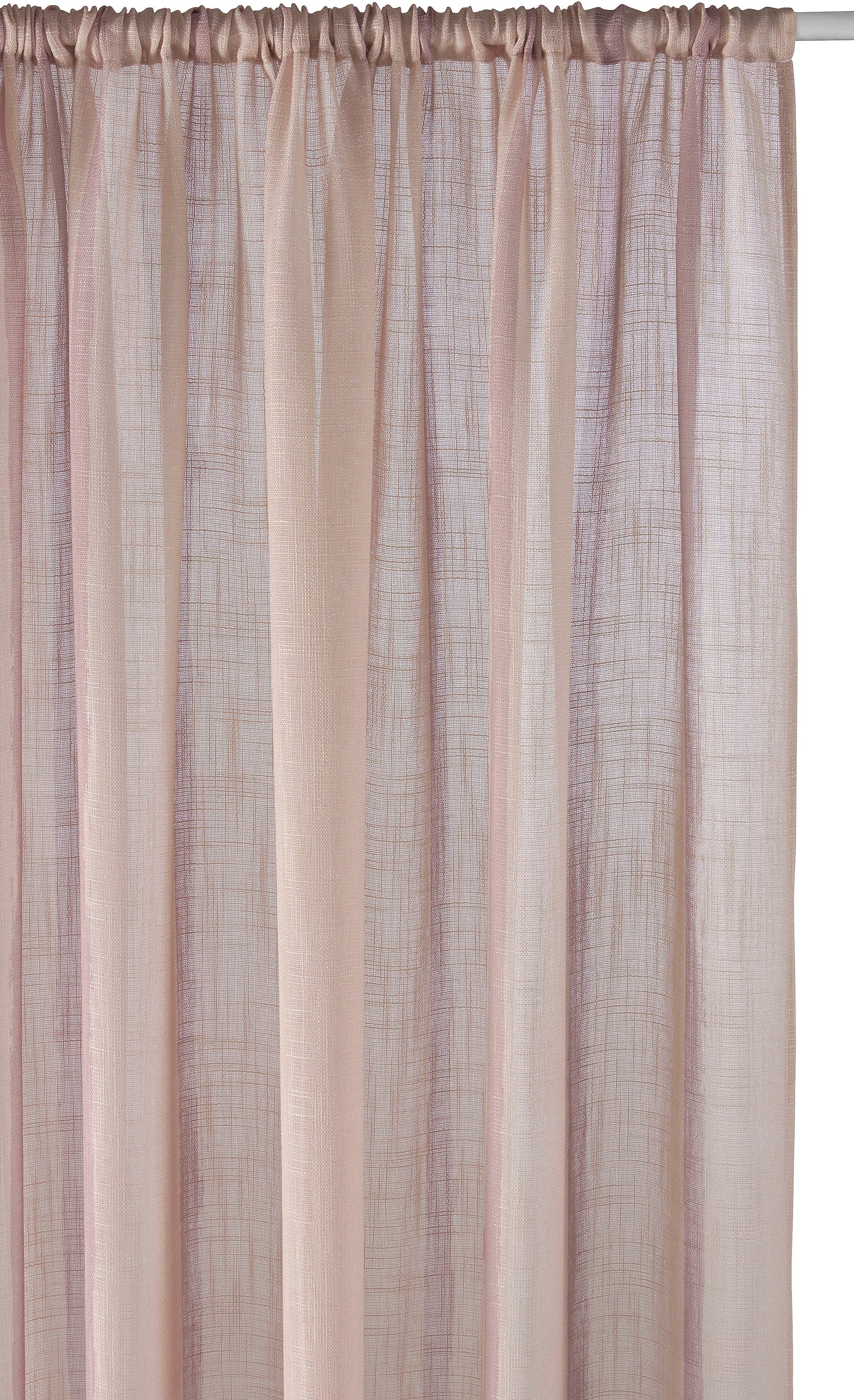 LeGer Home by Lena Gercke Gardine Zayla (1 St), Stangendurchzug, halbtransparent, Leinenoptik, Längsstreifen, Stangendurchzug, leichtes Material – Bild 4 von 5
