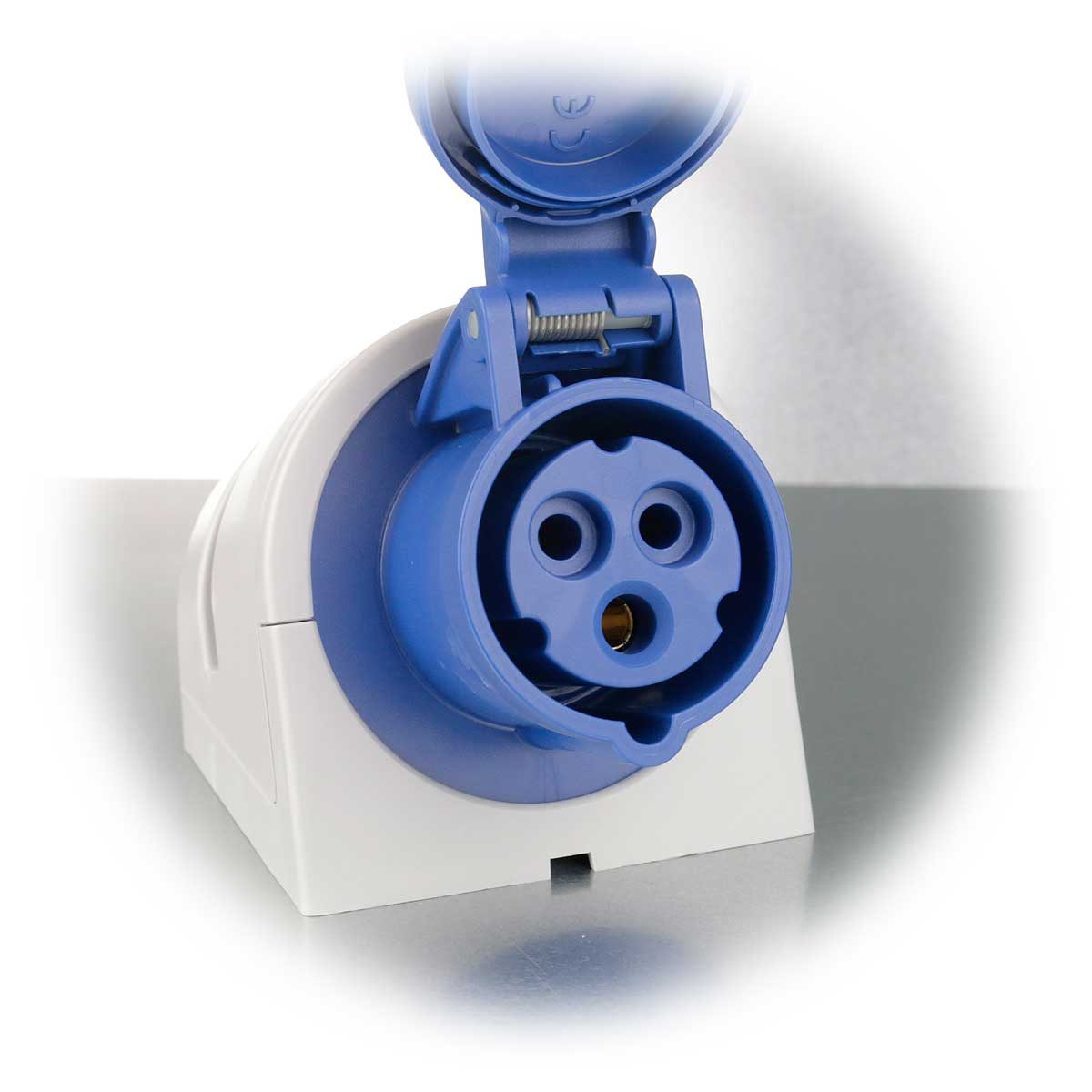 ABL CEE-Kupplung CEE Wandsteckdose, 230V/16A, blau, 3-polig, IP44