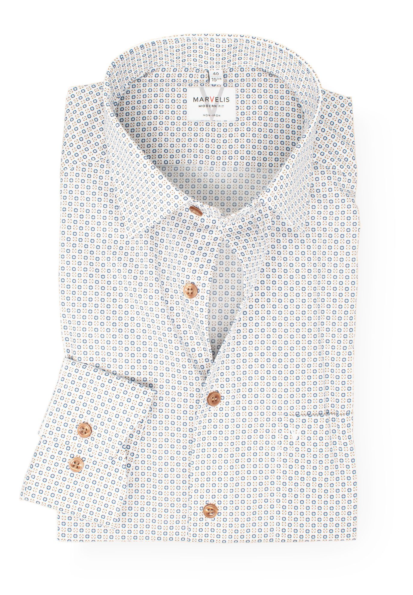 MARVELIS Businesshemd Modern Fit normale, leicht taillierte Schnittführung günstig online kaufen