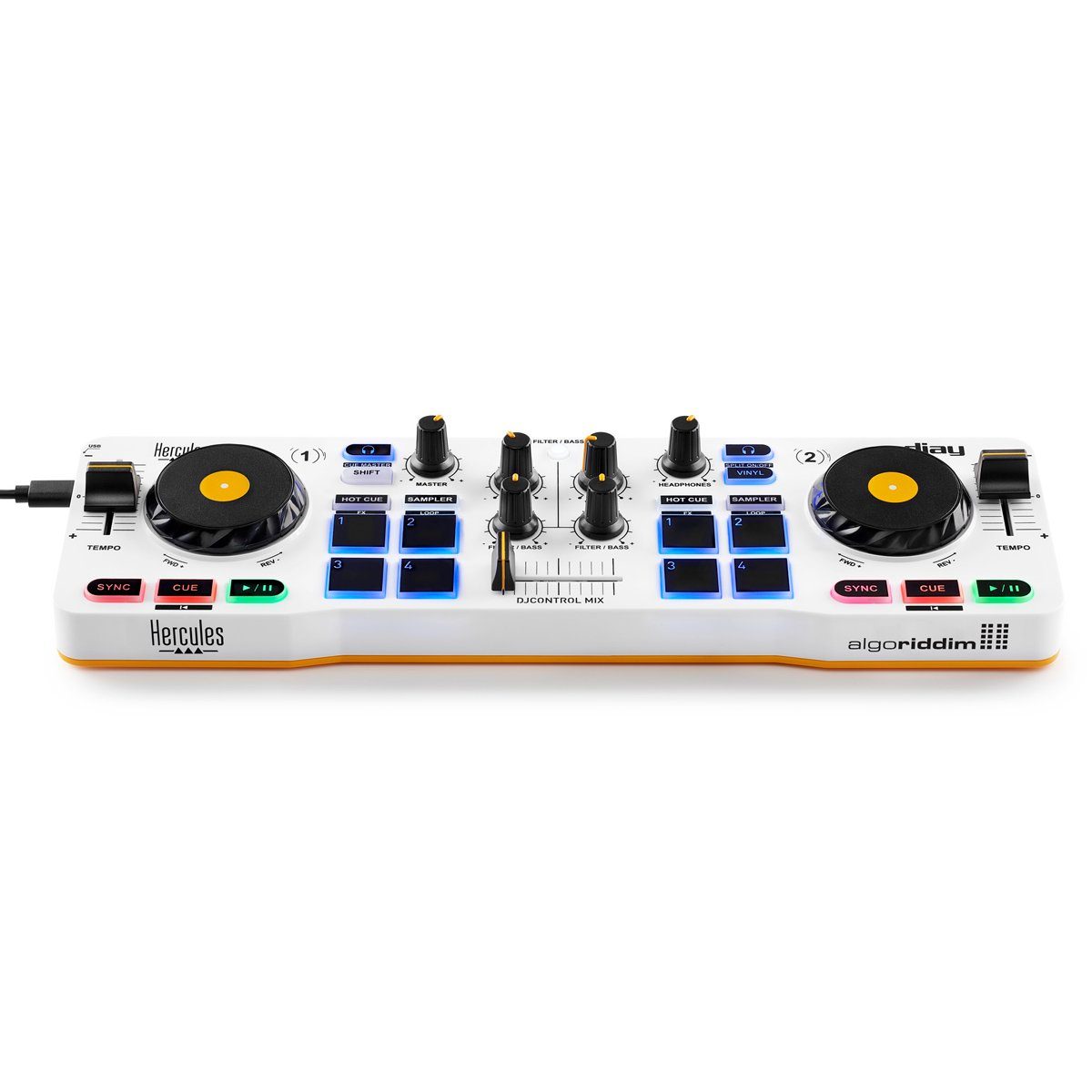 HERCULES DJ Controller Hercules DJ Control Mix Controller mit Kopfhörer