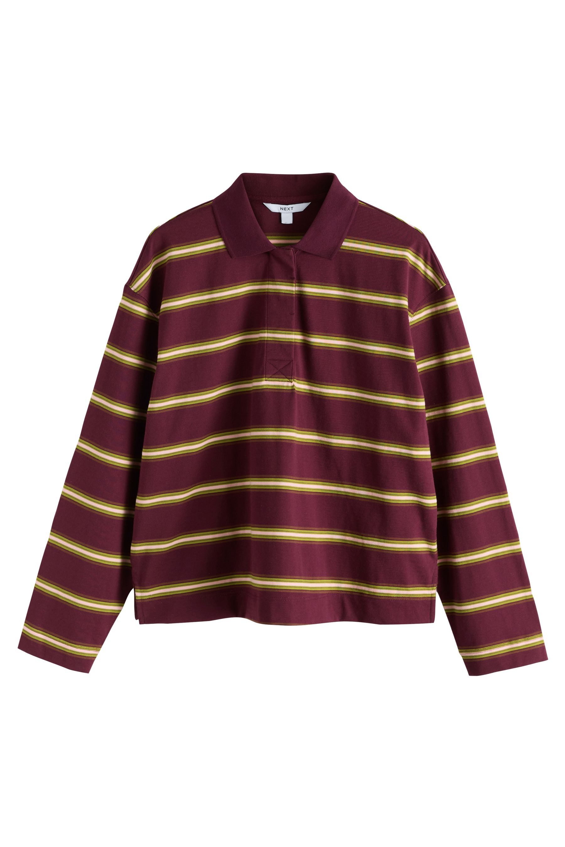 Next Langarmshirt Langärmeliges Rugby-Poloshirt (1-tlg)