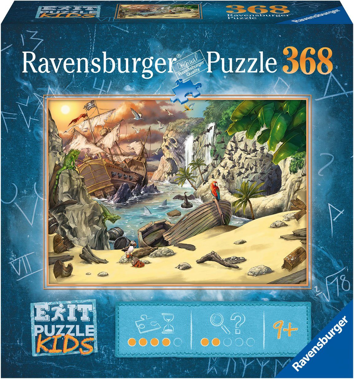 Ravensburger Puzzle EXIT, Puzzle Kids Das Piratenabenteuer, 368 Puzzleteile, Made in Germany