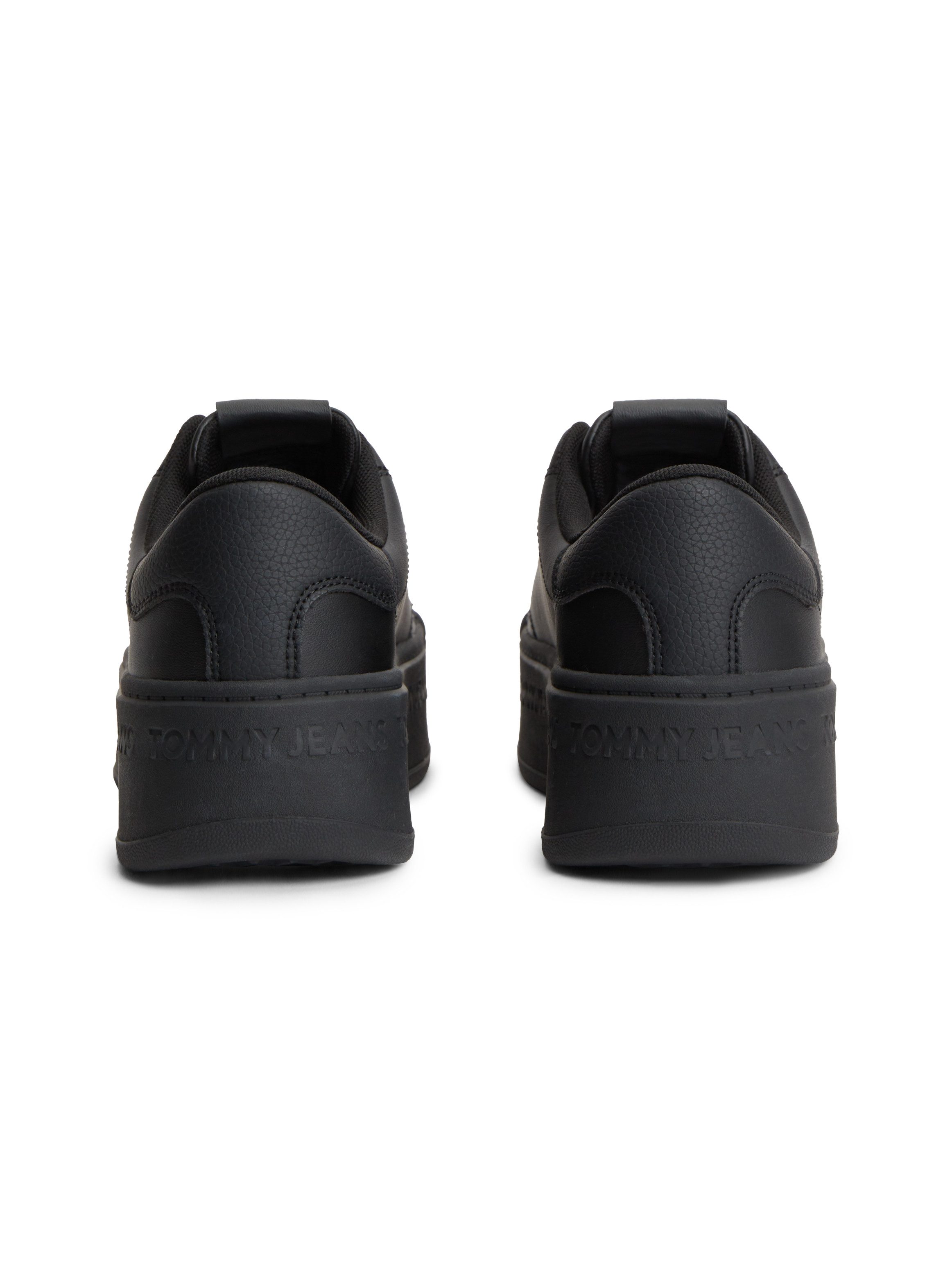 Tommy Jeans TJW SCRIPT CUPSOLE FLATFORM Plateausneaker Freizeitschuh, Halbschuh, Schnürschuh mit seitlicher Logoflagge