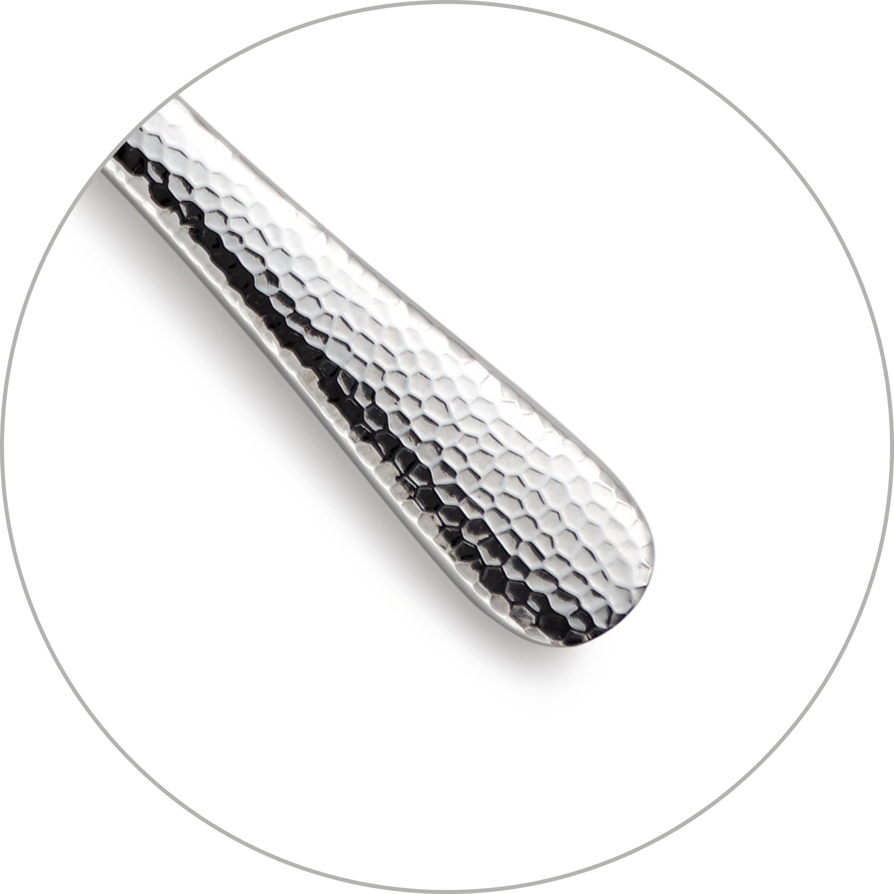 Kuppels Besteck-Set CRYSTAL (30-tlg), 13/0 18/0, Edelstahl 18/0, gehämmert.