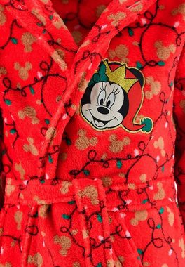 Disney Minnie Mouse Kinderbademantel Kinder Mädchen Bademantel Morgenmantel