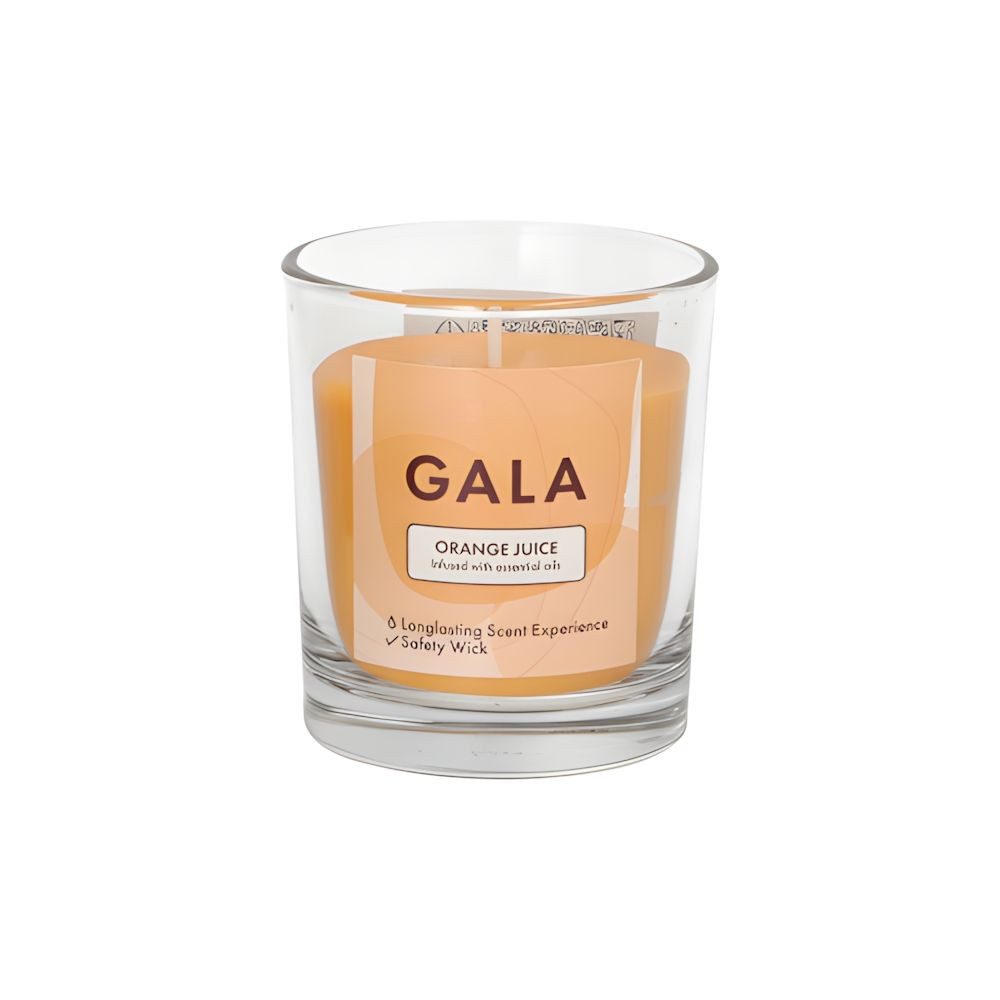 GALA-Kerzen GmbH Duftkerze 6x GALA Duftkerze im Glas Ø70mm 77mm orange Orange Juice Mini Nutella