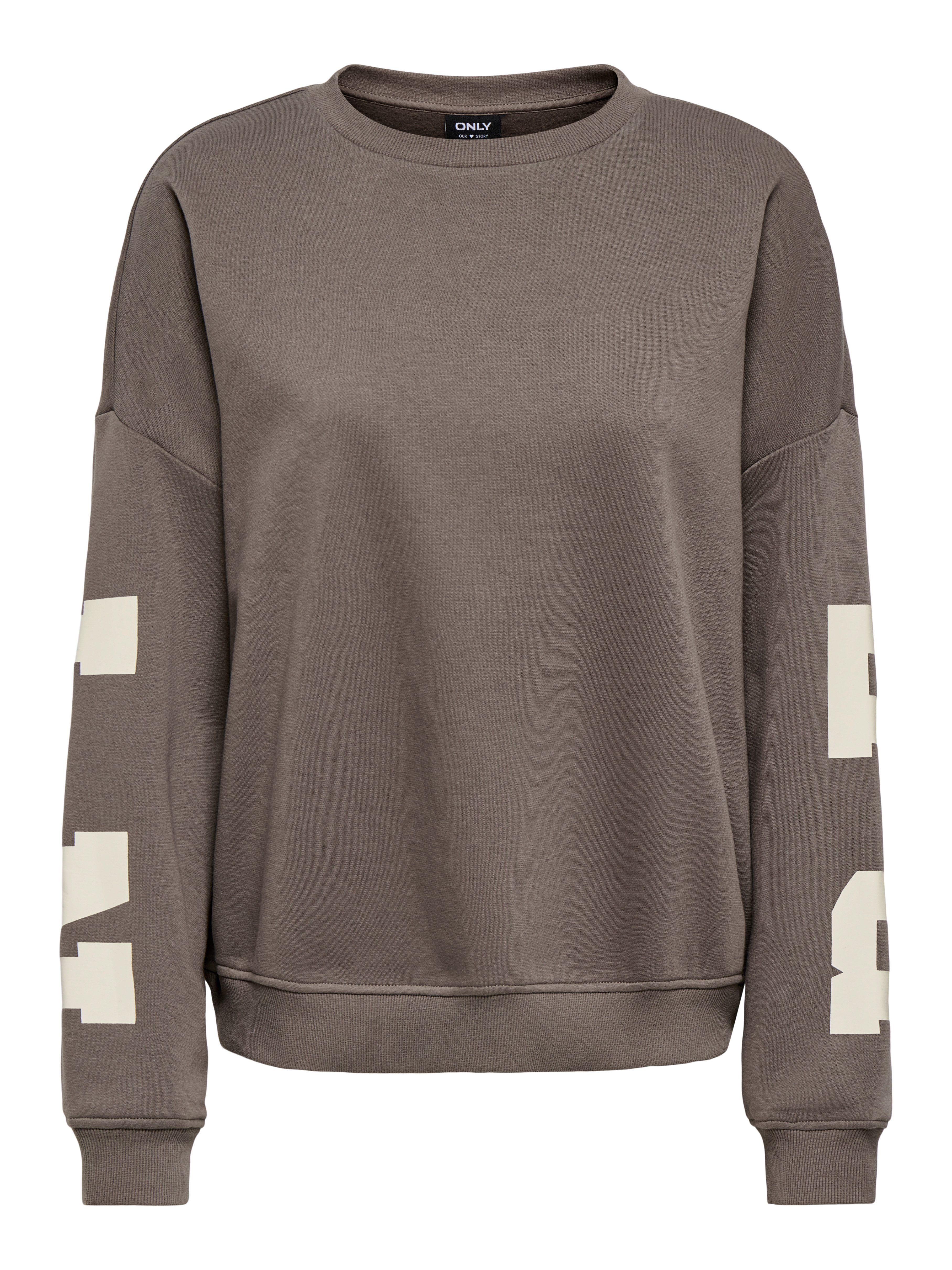 ONLY Sweatshirt ONLSWEAT L/S BACK/SLEEVE PRINT SWT NOOS Baumwollmischung, loose fit