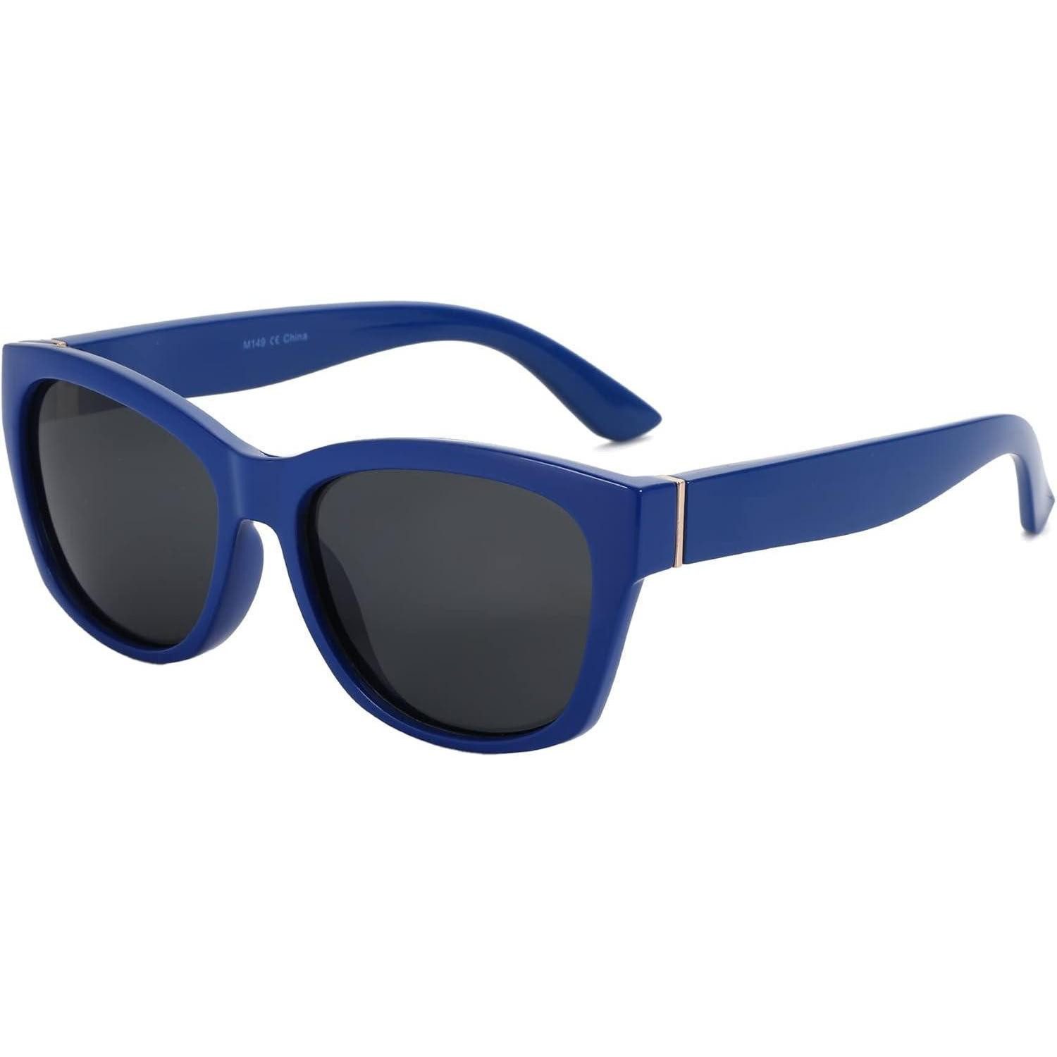 Retrosonnenbrille Sonnenbrille Cat Eye Damen Polarisiert UV Blau Rahmen Grau Linse