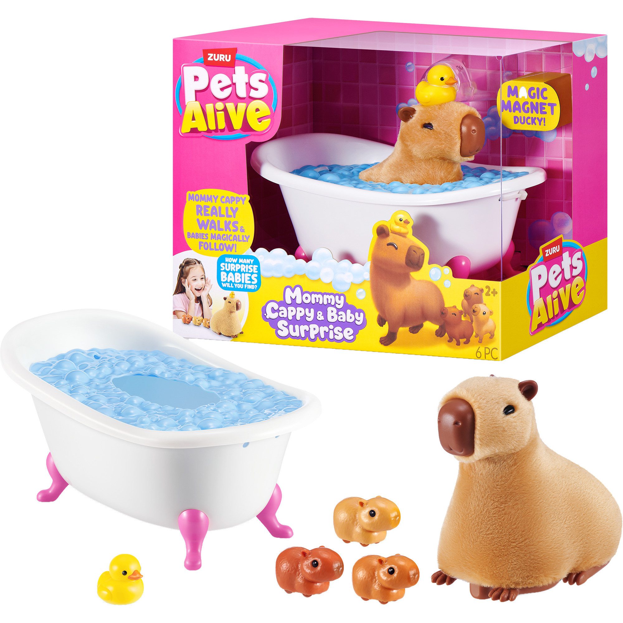 ZURU Kuscheltier ZURU Pets Alive - Mommy Capybara and Baby