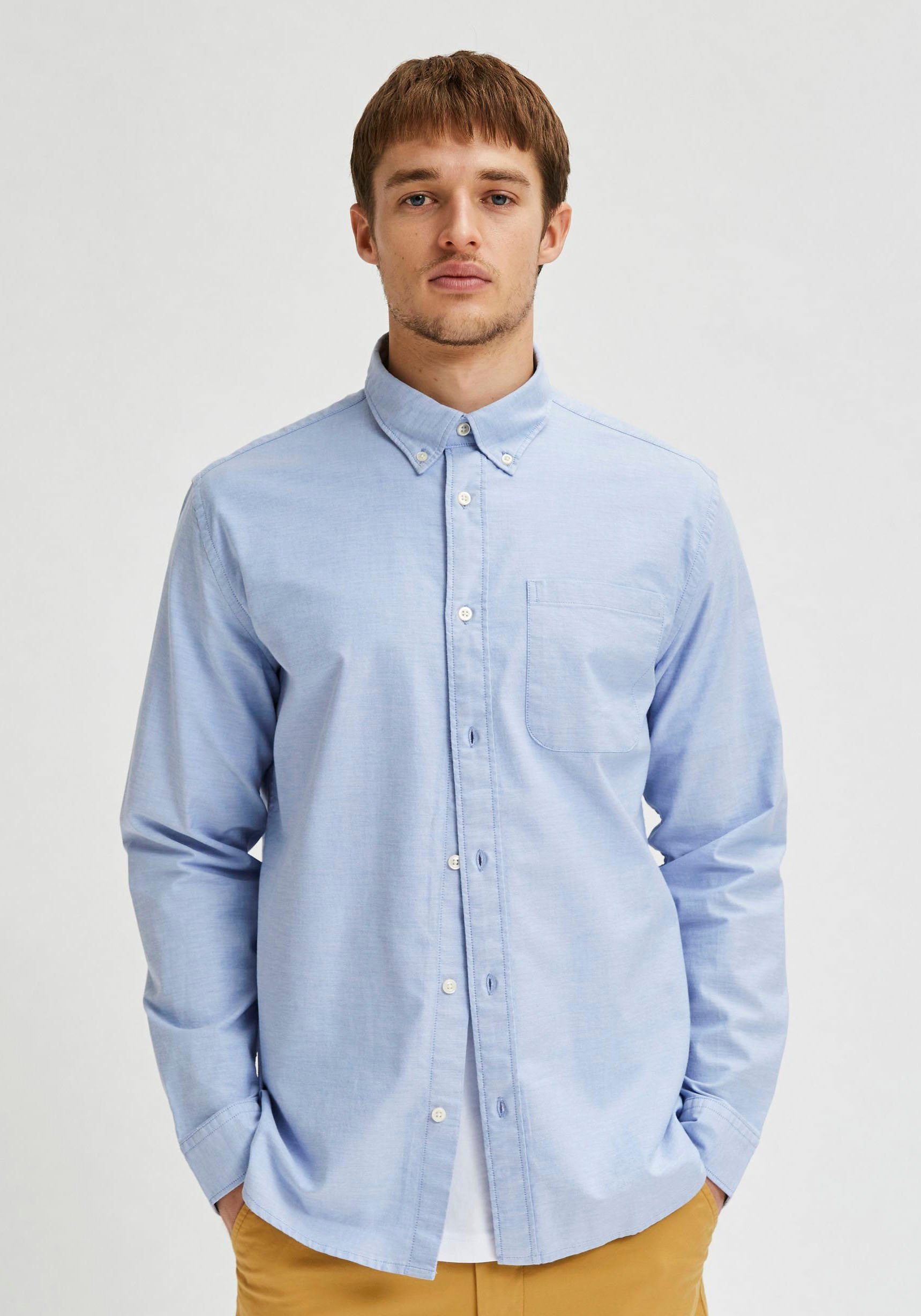 Selected Homme Herren Freizeithemd SLHREGRICK-OX FLEX - Regular Fit günstig online kaufen