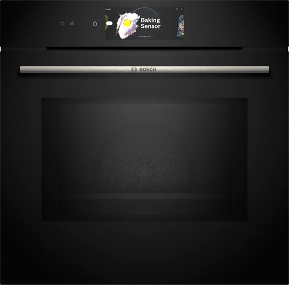 BOSCH Backofen mit Mikrowelle Serie 8 HMG778NB1, mit 1-fach-Teleskopauszug, Pyrolyse-Selbstreinigung, AirFry-Funktion