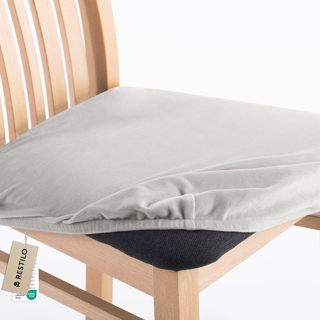 Restilo Stuhlhusse Stuhlhusse Stretch Stuhlbezug mit Gummiband Abnehmbar, waschbar