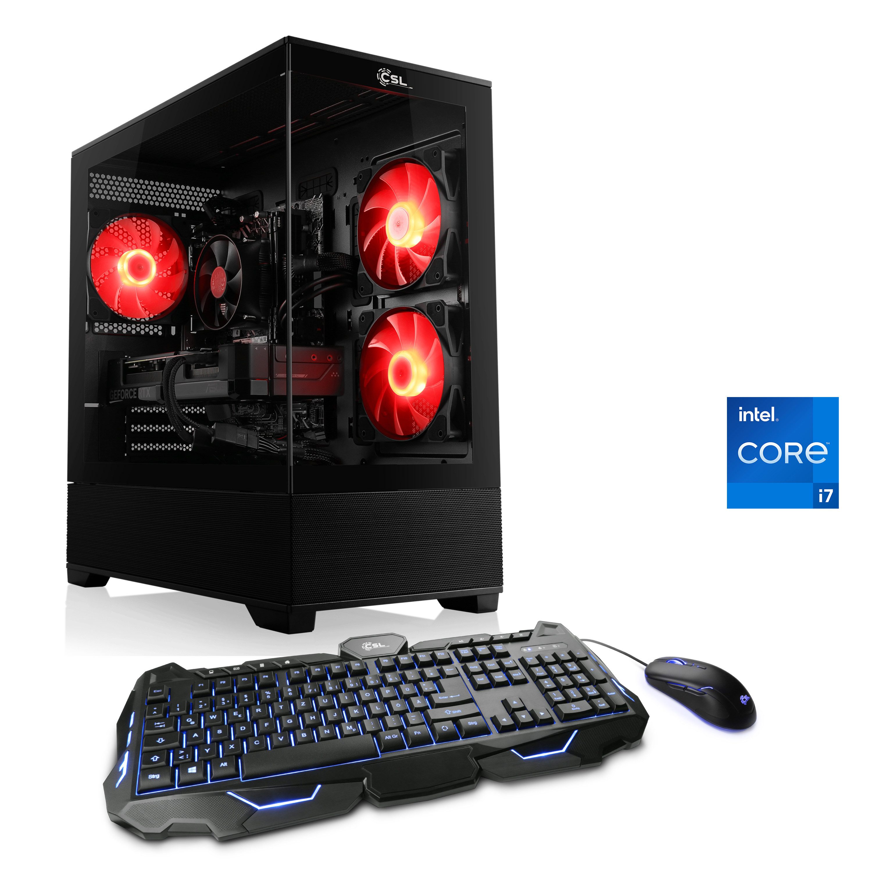 CSL AeroVision V24390 PC (Intel Core i7 14700F, GeForce RTX 3050, 64 GB RAM, 2000 GB SSD, Luftkühlung)