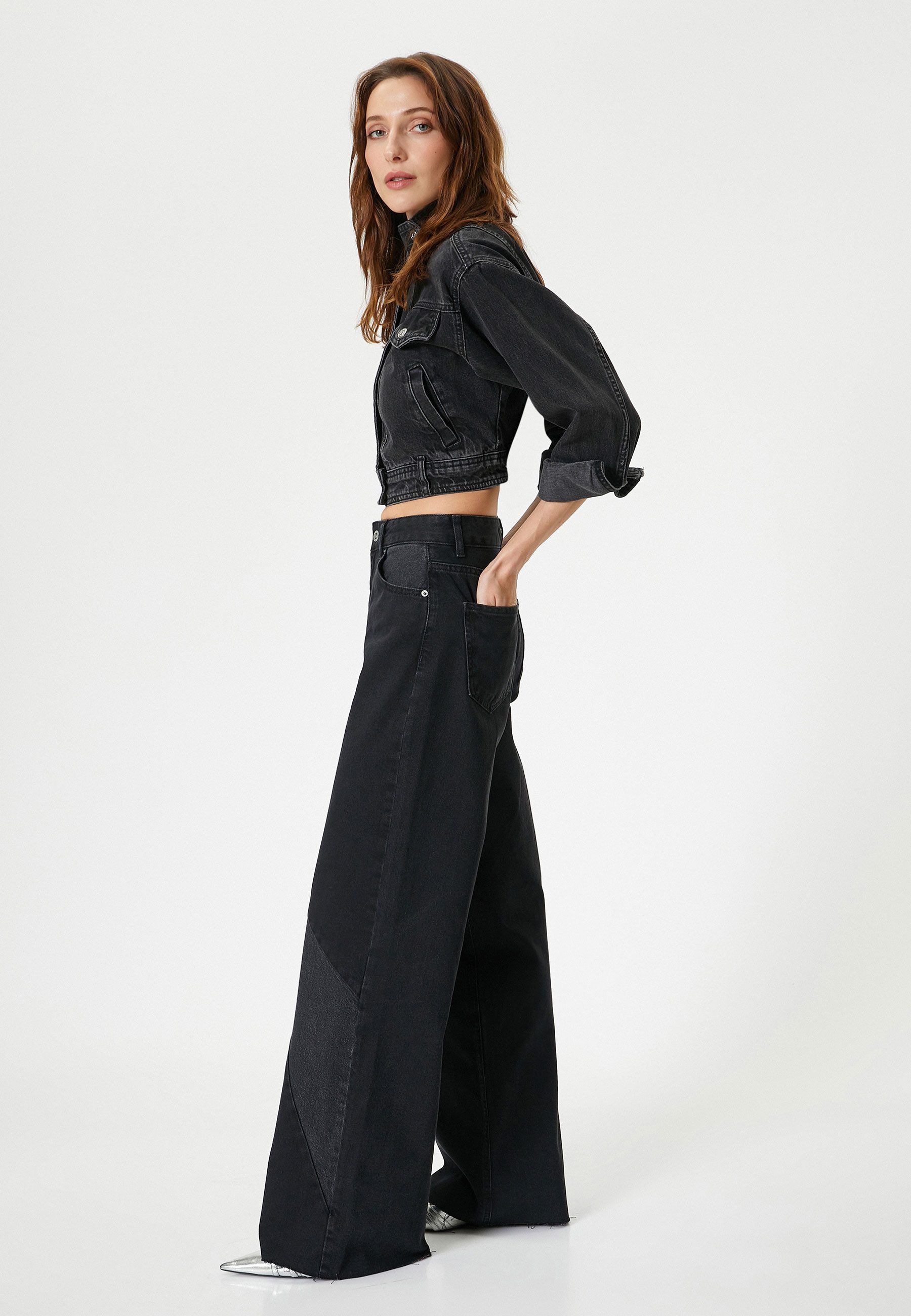 Koton High-waist-Jeans Hohe Leibhöhe Wide Leg günstig online kaufen