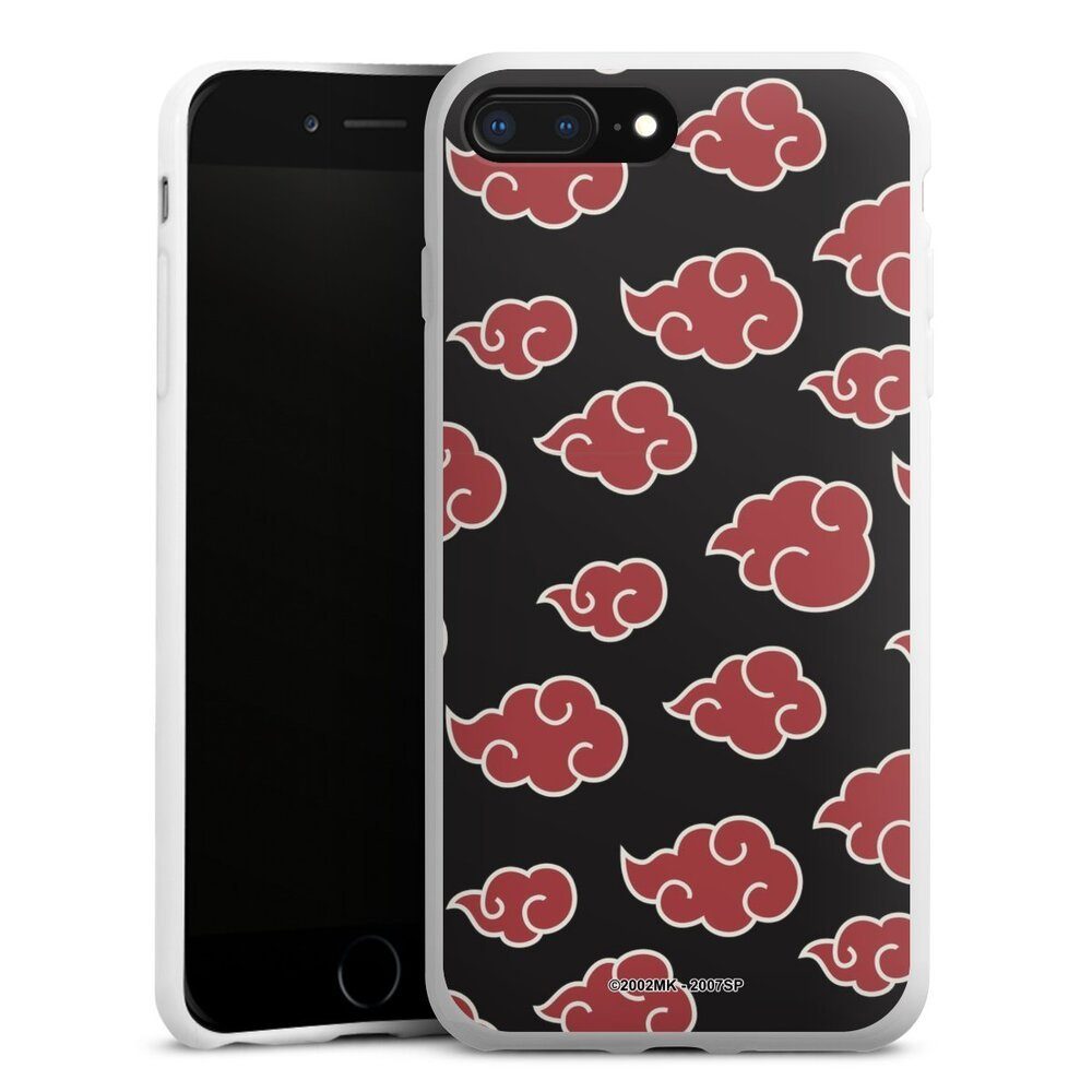 DeinDesign Handyhülle Offizielles Lizenzprodukt Naruto Shippuden Akatsuki Akatsuki Pattern, Apple iPhone 8 Plus Silikon Hülle Bumper Case Handy Schutzhülle