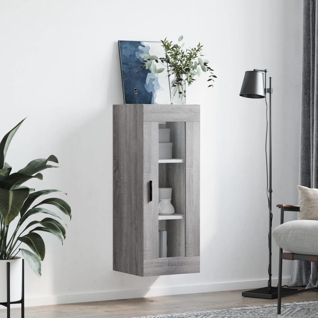 vidaXL Hängeschrank Wandschrank Grau Sonoma 34,5x34x90 günstig online kaufen